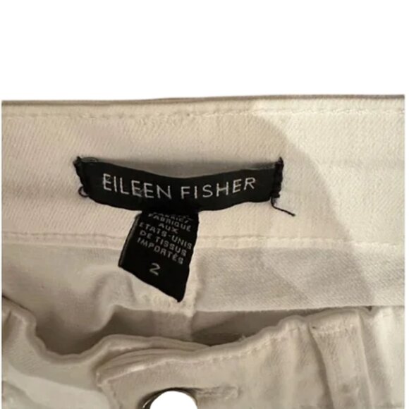 Eileen Fisher white slim fit ankle length denim jeans size 2 - Picture 6 of 8